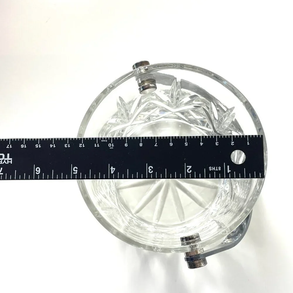 VTG Handcut Crystal Ice Bucket by Samobor 24% Lead Crystal made in Yugoslavia
